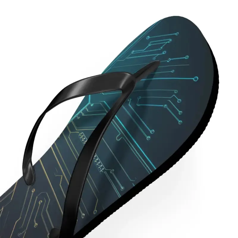 Trendy Circuit Pattern Flip Flops for Summer Style