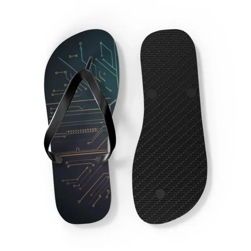 Trendy Circuit Pattern Flip Flops for Summer Style