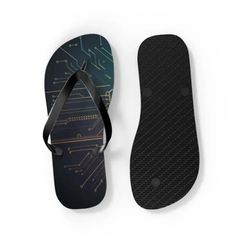 Trendy Circuit Pattern Flip Flops for Summer Style