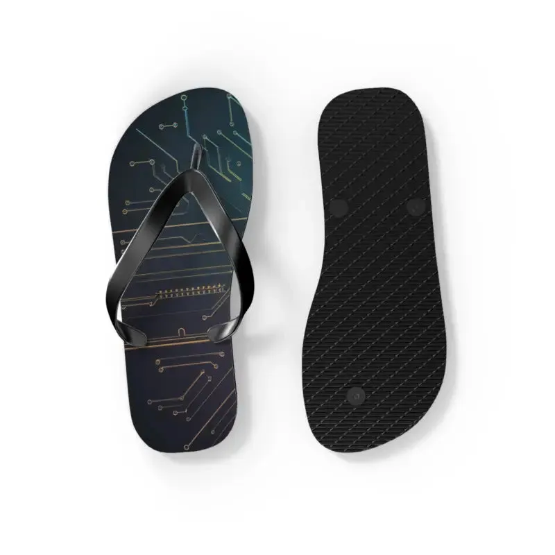 Trendy Circuit Pattern Flip Flops for Summer Style