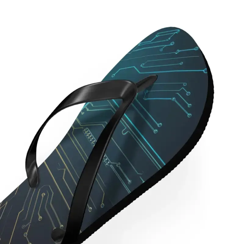 Trendy Circuit Pattern Flip Flops for Summer Style