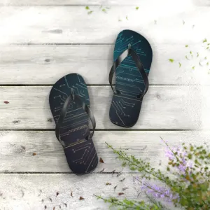 Trendy Circuit Pattern Flip Flops for Summer Style