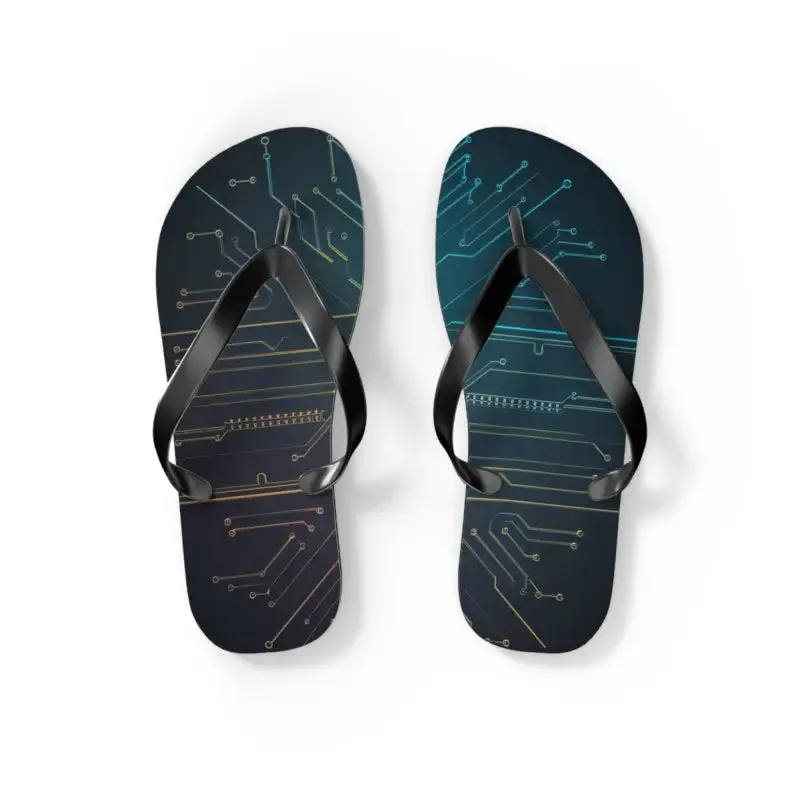 Trendy Circuit Pattern Flip Flops for Summer Style