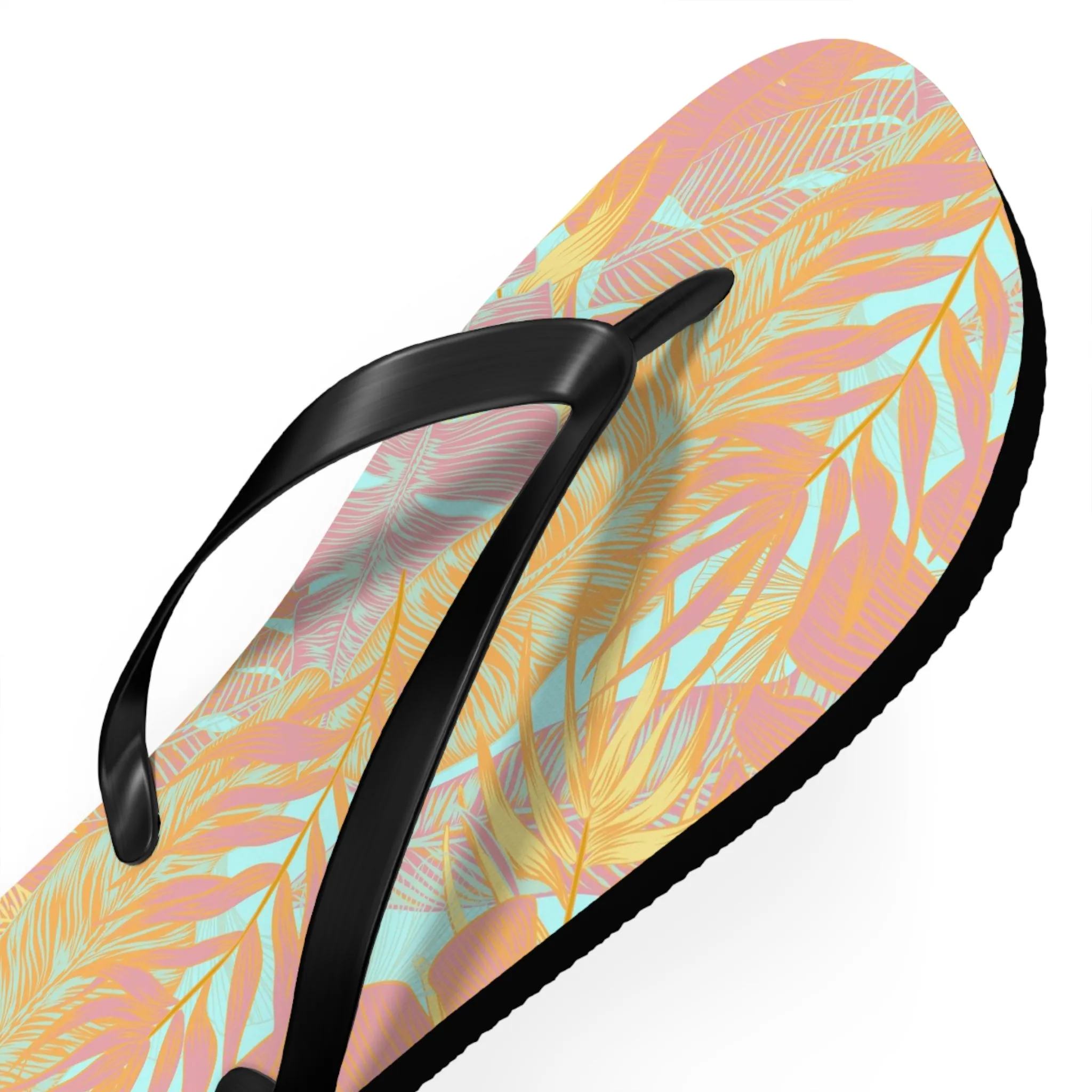 Tropical Foliage Flip Flops