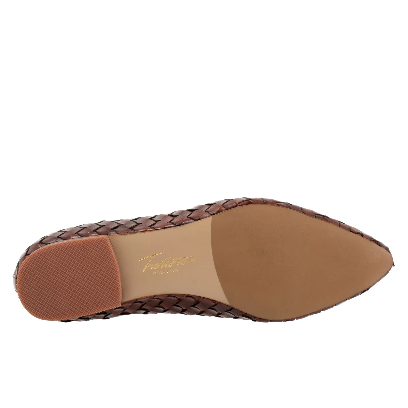Trotters Emmie T2371-206 Womens Brown Narrow Leather Loafer Flats Shoes
