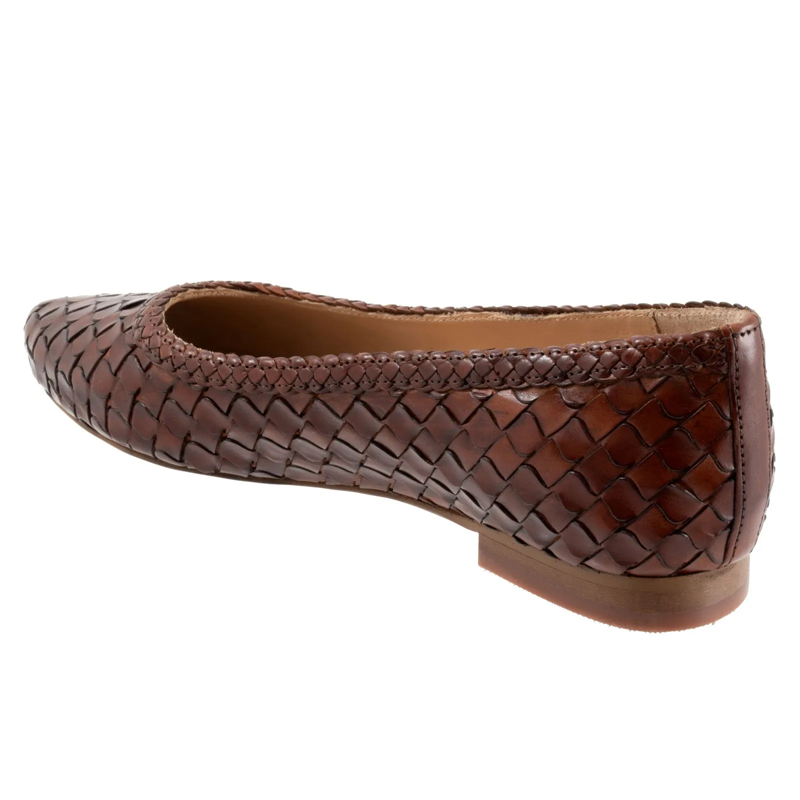 Trotters Emmie T2371-206 Womens Brown Narrow Leather Loafer Flats Shoes