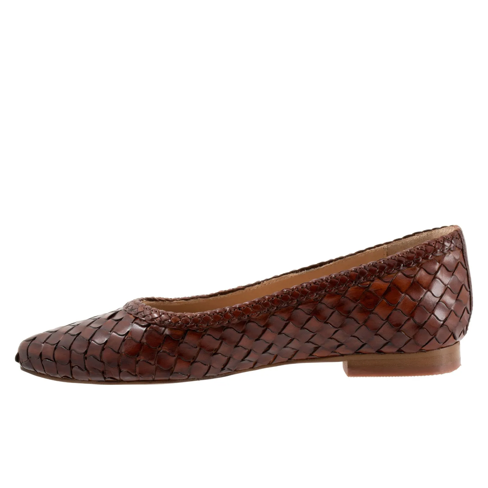 Trotters Emmie T2371-206 Womens Brown Narrow Leather Loafer Flats Shoes