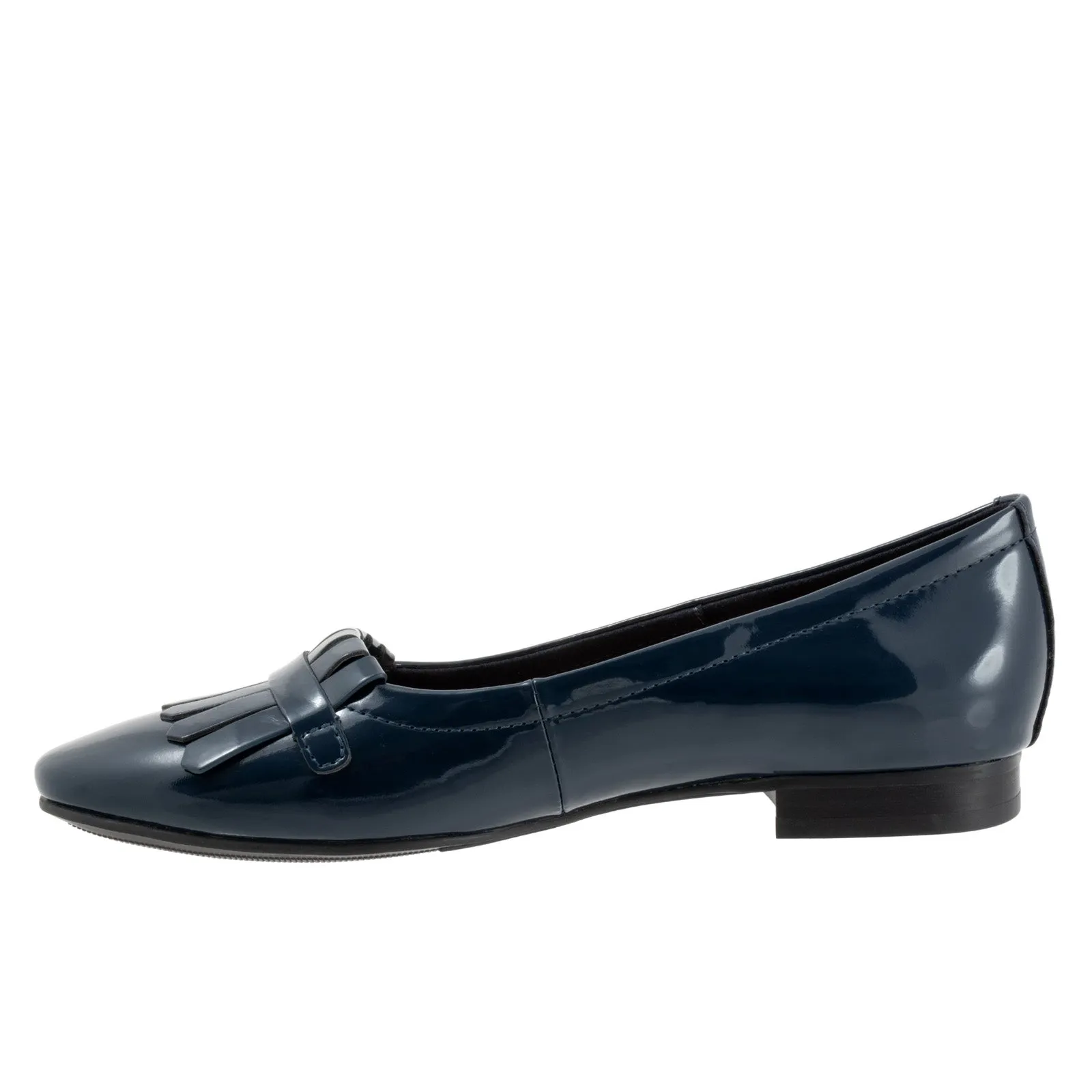 Trotters Greyson T2306-401 Womens Blue Leather Slip On Loafer Flats Shoes