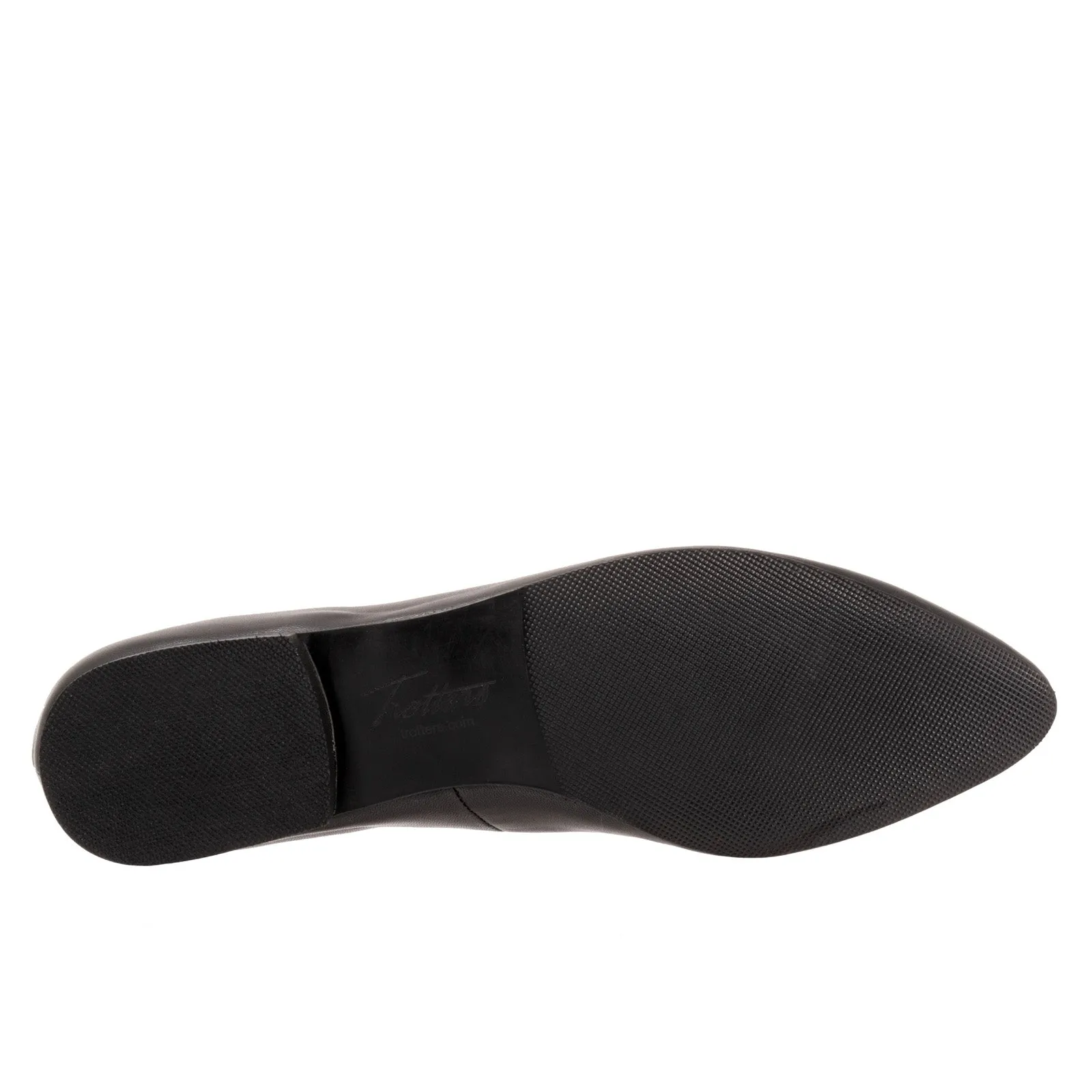 Trotters Hope T2162-001 Womens Black Leather Slip On Loafer Flats Shoes