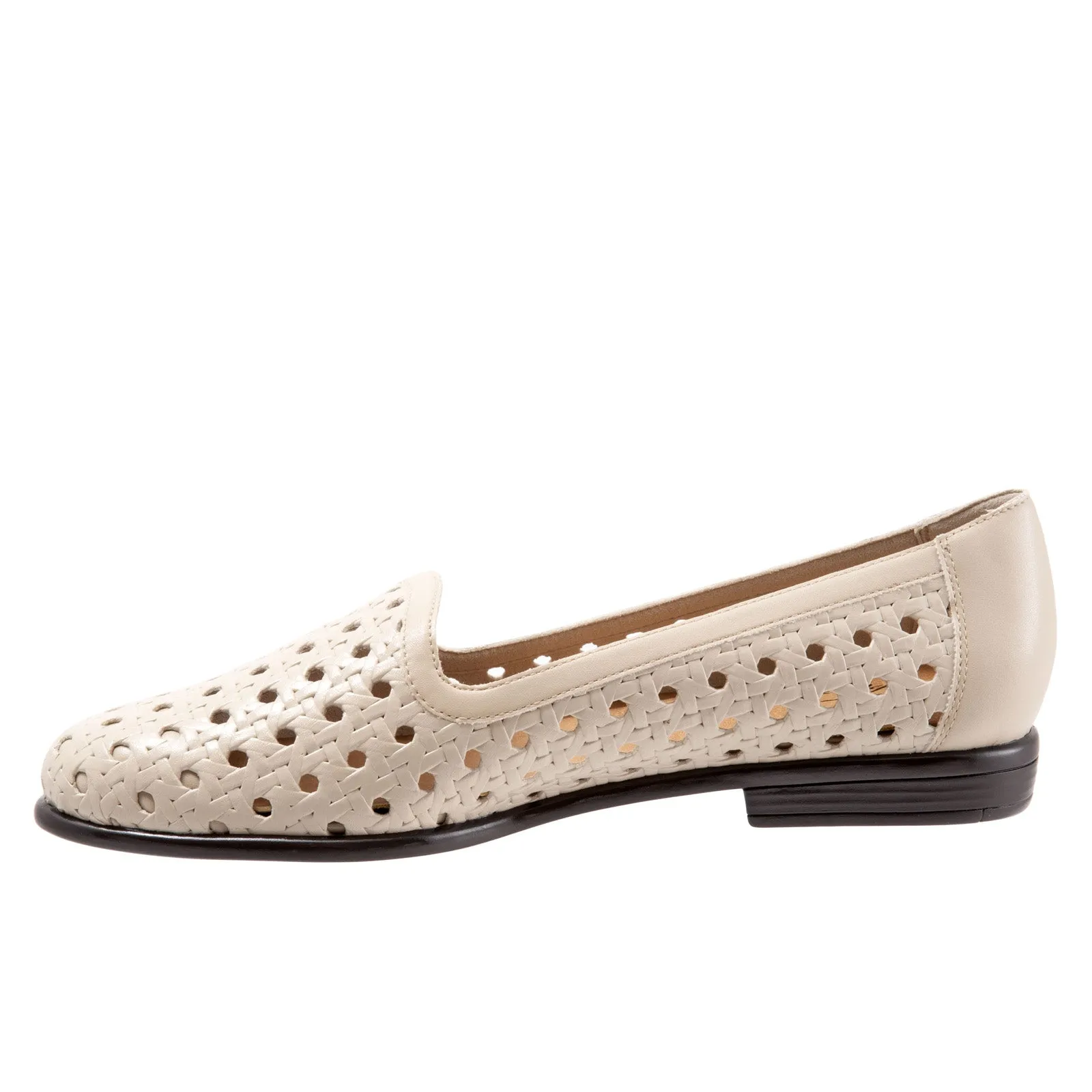 Trotters Liz Open Weave T1909-126 Womens Beige Narrow Loafer Flats Shoes