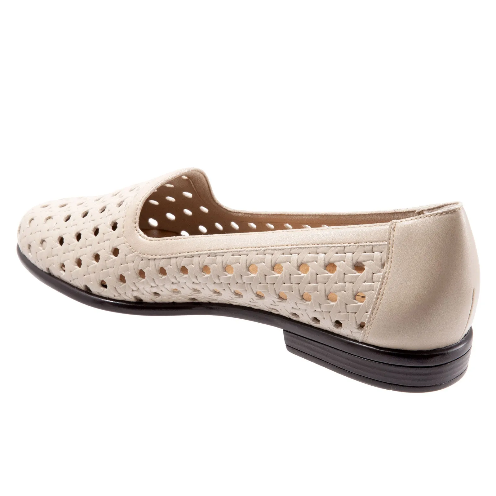Trotters Liz Open Weave T1909-126 Womens Beige Narrow Loafer Flats Shoes