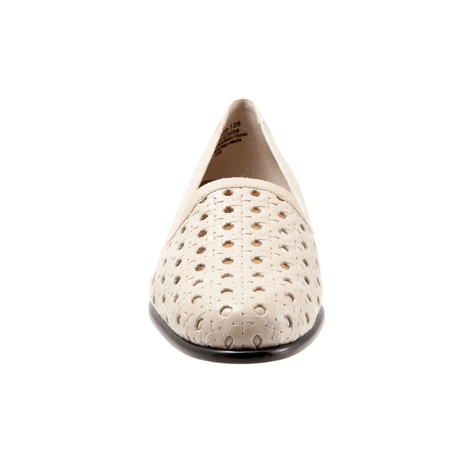 Trotters Liz Open Weave T1909-126 Womens Beige Narrow Loafer Flats Shoes