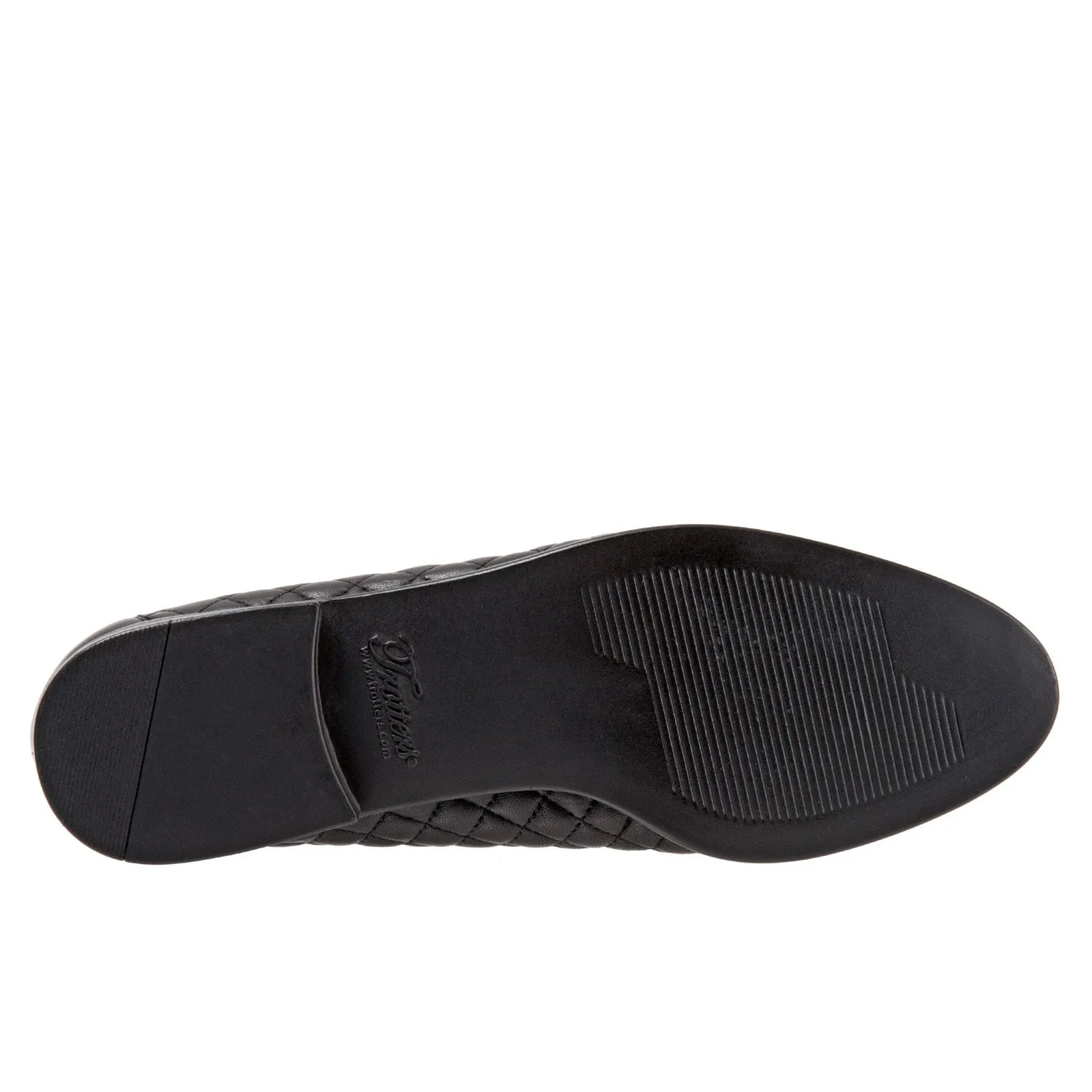 Trotters Liz T5158-015 Womens Black Narrow Leather Loafer Flats Shoes