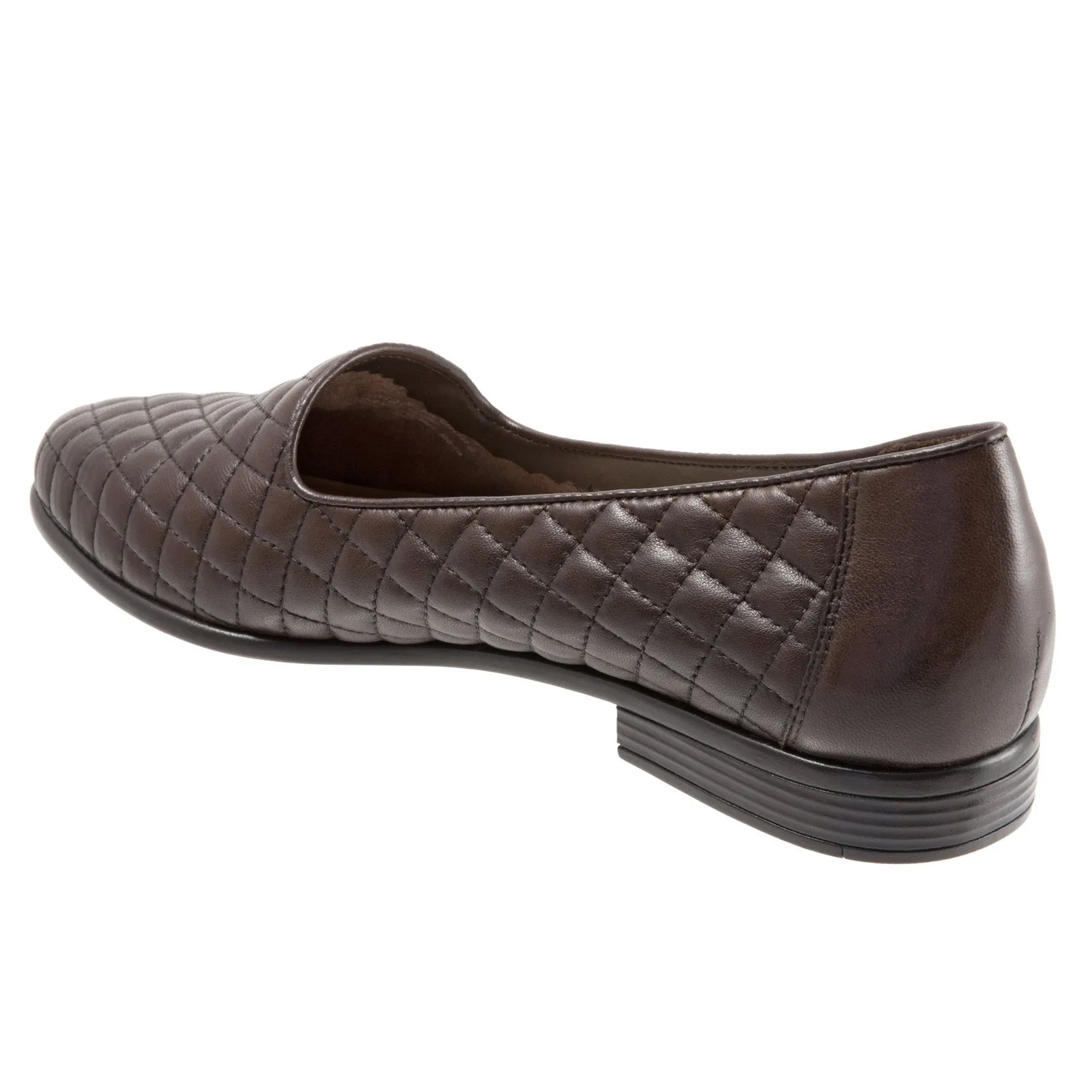 Trotters Liz T5158-235 Womens Brown Extra Wide Leather Loafer Flats Shoes