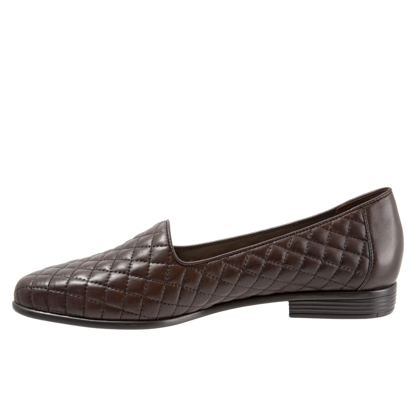 Trotters Liz T5158-235 Womens Brown Narrow Leather Loafer Flats Shoes