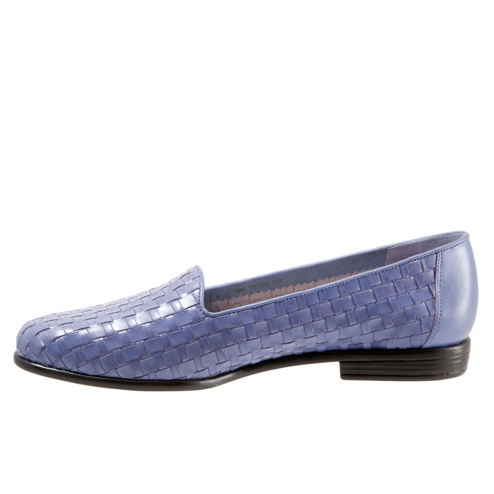 Trotters Liz T5158-757 Womens Purple Extra Wide Leather Loafer Flats Shoes