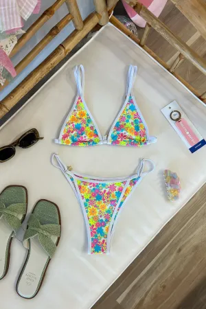 Twin Strap Bralette Bikini Top in Sweet Sunshine