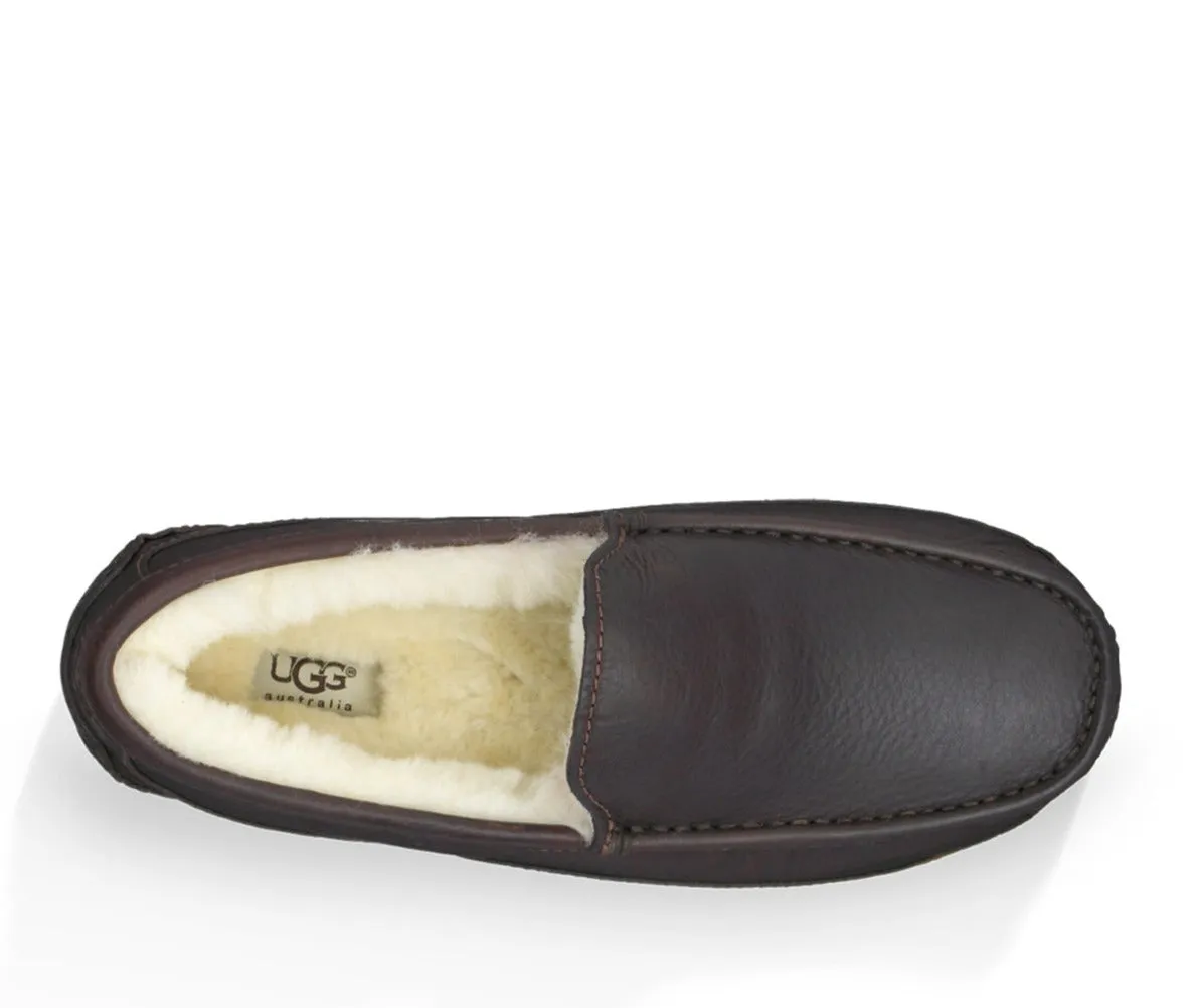 UGG® Men's Ascot Leather Slipper - Dark Spice