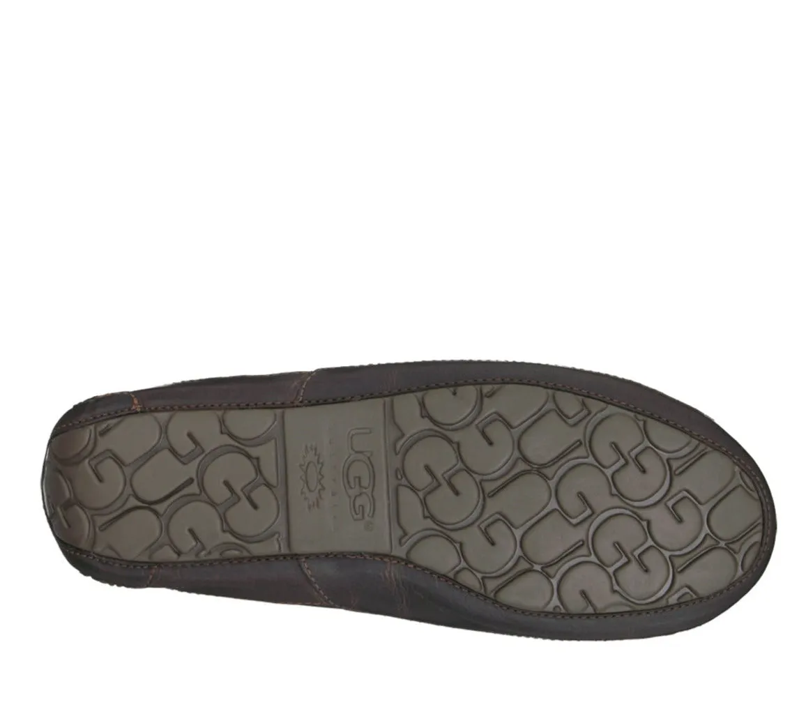 UGG® Men's Ascot Leather Slipper - Dark Spice