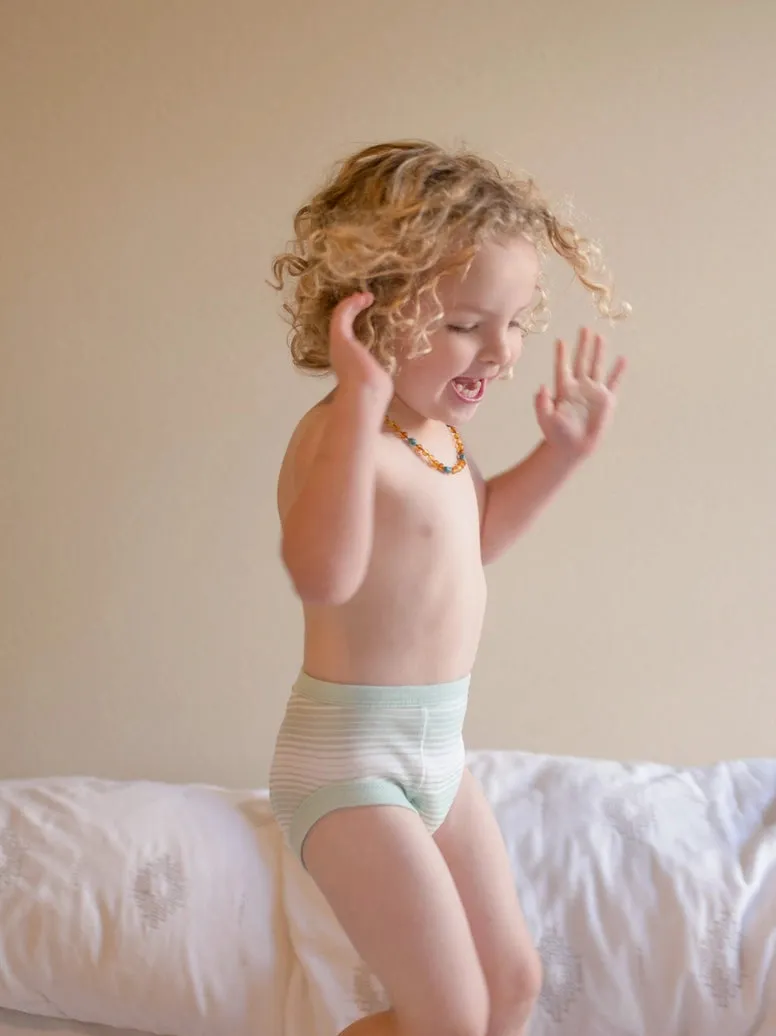 Under The Nile Organic Cotton Training Pant - Sea Breeze Stripe