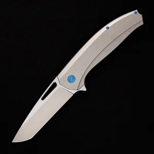 Veli – Titanium Handle – RWL-34 Blade – C. Blue Titanium Hardware