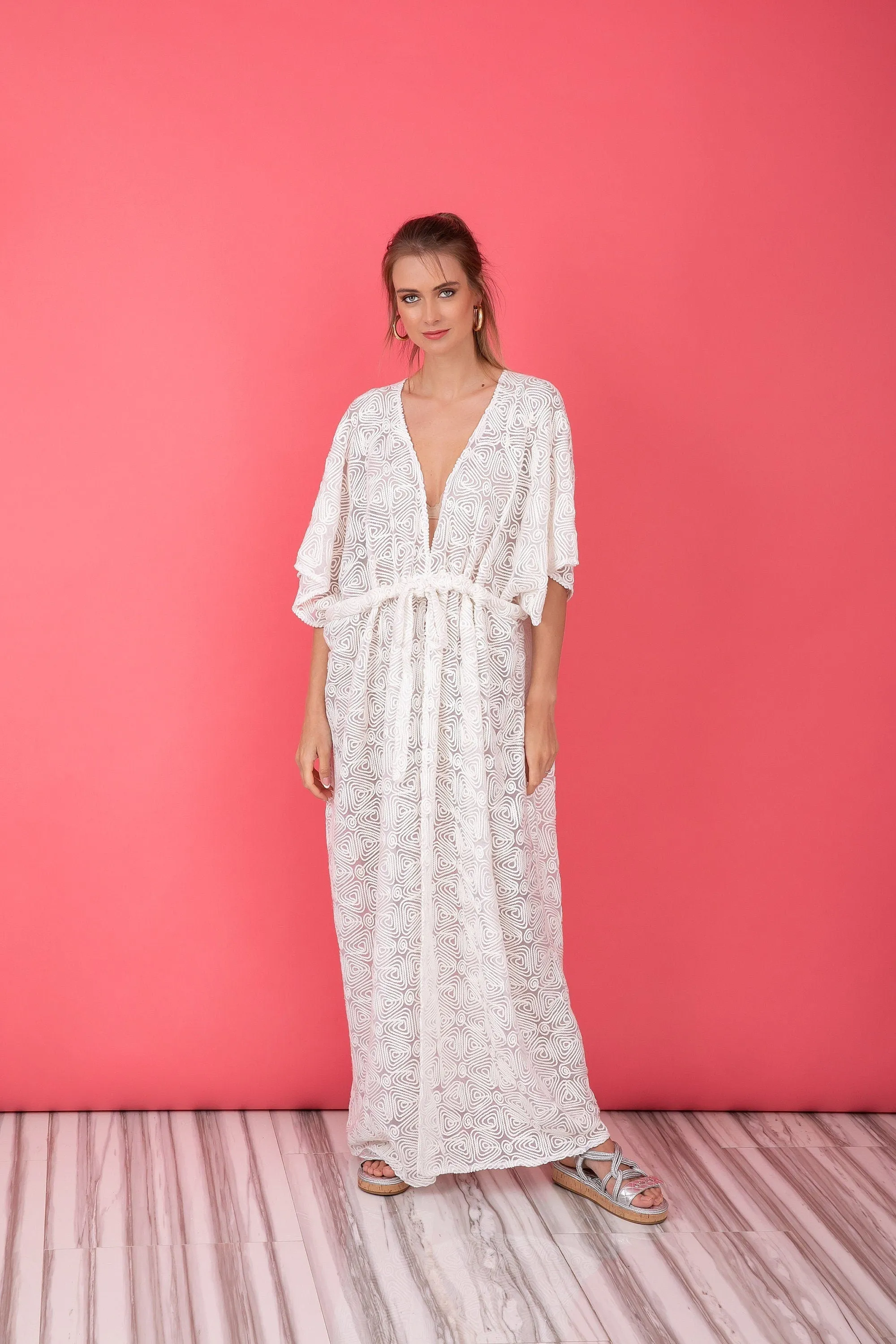 White Cover up, White Beach Cover up, White Dress for Beach, White robe, White Maxi Dress, White Lace Cover Up, White Plus Size Dress