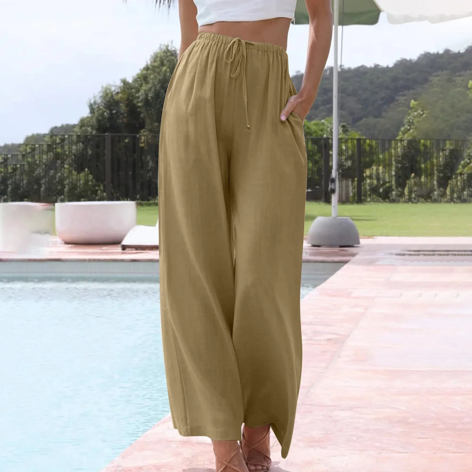 Wide-Leg Linen Pants | Lightweight and Airy | Relaxed Fit