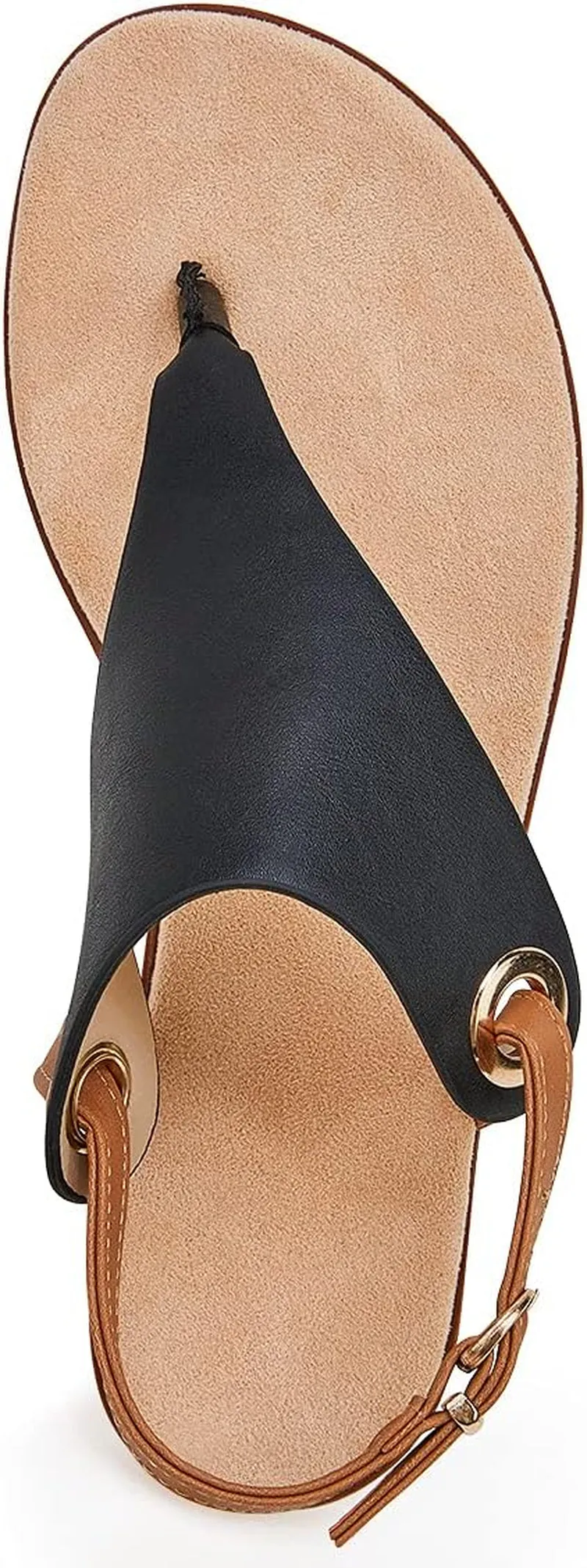 Women Ankle Strap Sandals Flat Flip Flops Casual Open Toe Summer Outdoor Beach Thong Sandals