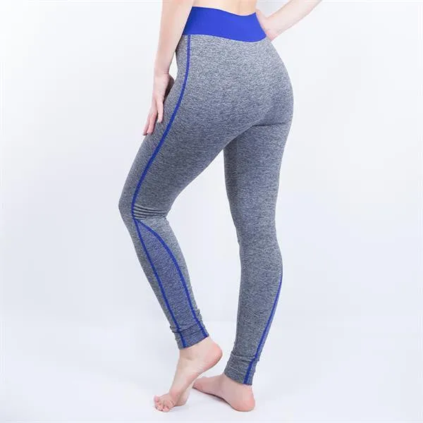 Women Cropped Leggings High Waist Elastic Wicking Force Exercise Female Elastic Stretchy Leggings Slim Trousers 34 C