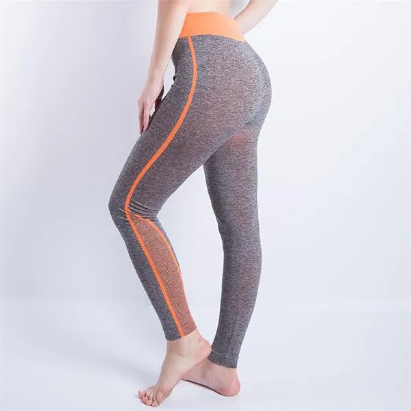 Women Cropped Leggings High Waist Elastic Wicking Force Exercise Female Elastic Stretchy Leggings Slim Trousers 34 C