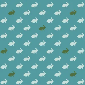 Wonderland Rabbit in Blue by Melissa Mortenson for Riley Blake Designs