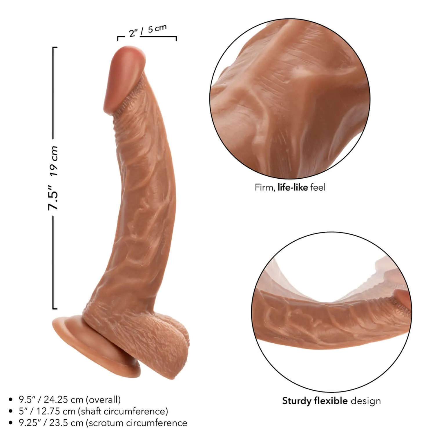 Working Stiff the Personal Trainer 7.5 inches Dildo - Brown