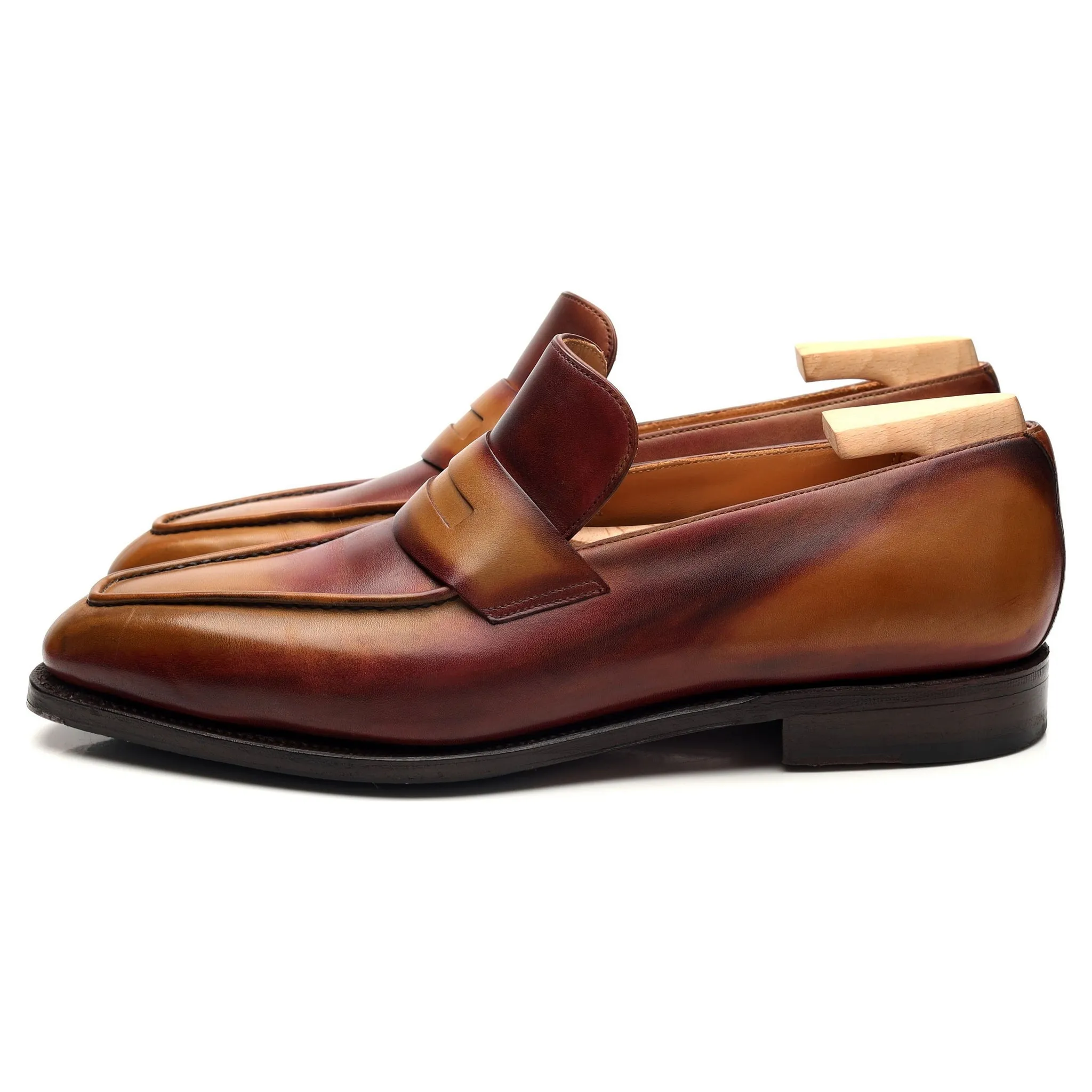 'Yawl' Tan Brown Leather Loafers UK 7.5 E