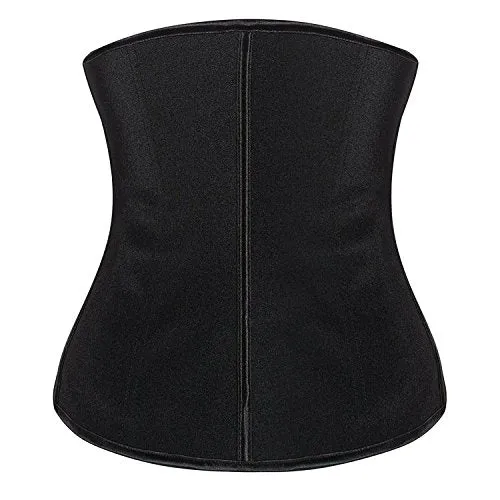 YIANNA Women's Underbust Latex Sport Girdle Waist Trainer Corsets Cincher Hourglass Body Shaper Weight Loss (Black, 3XL)