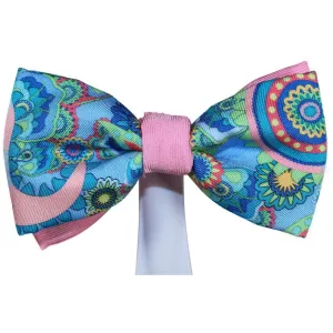 z Paisley Blue Magnetic Bow Tie